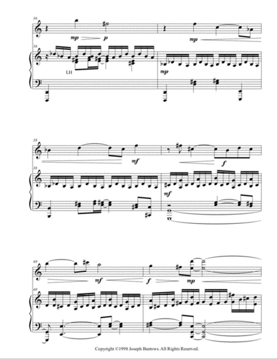 Movement for Violin and Piano by Joseph Burrows Violin Solo scores gallery preview page 5