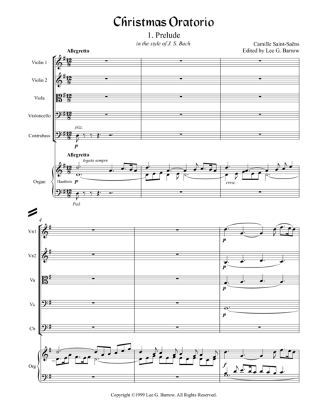 Oratorio de Noël (Christmas Oratorio) - Full Score