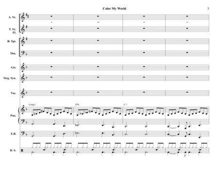 Chicago: Color My World - Jazz Combo with Vocal (Score Only) image number null