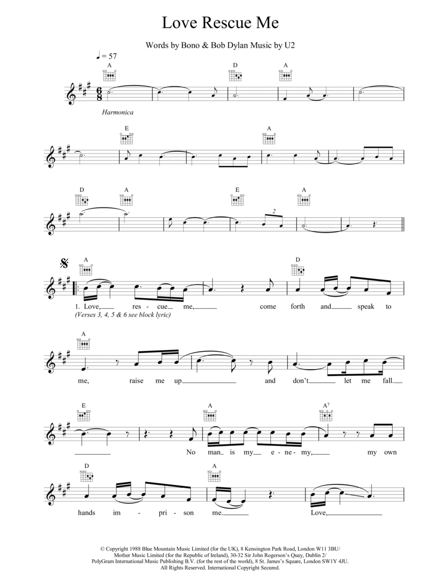 Love Rescue Me Piano scores gallery preview page 1