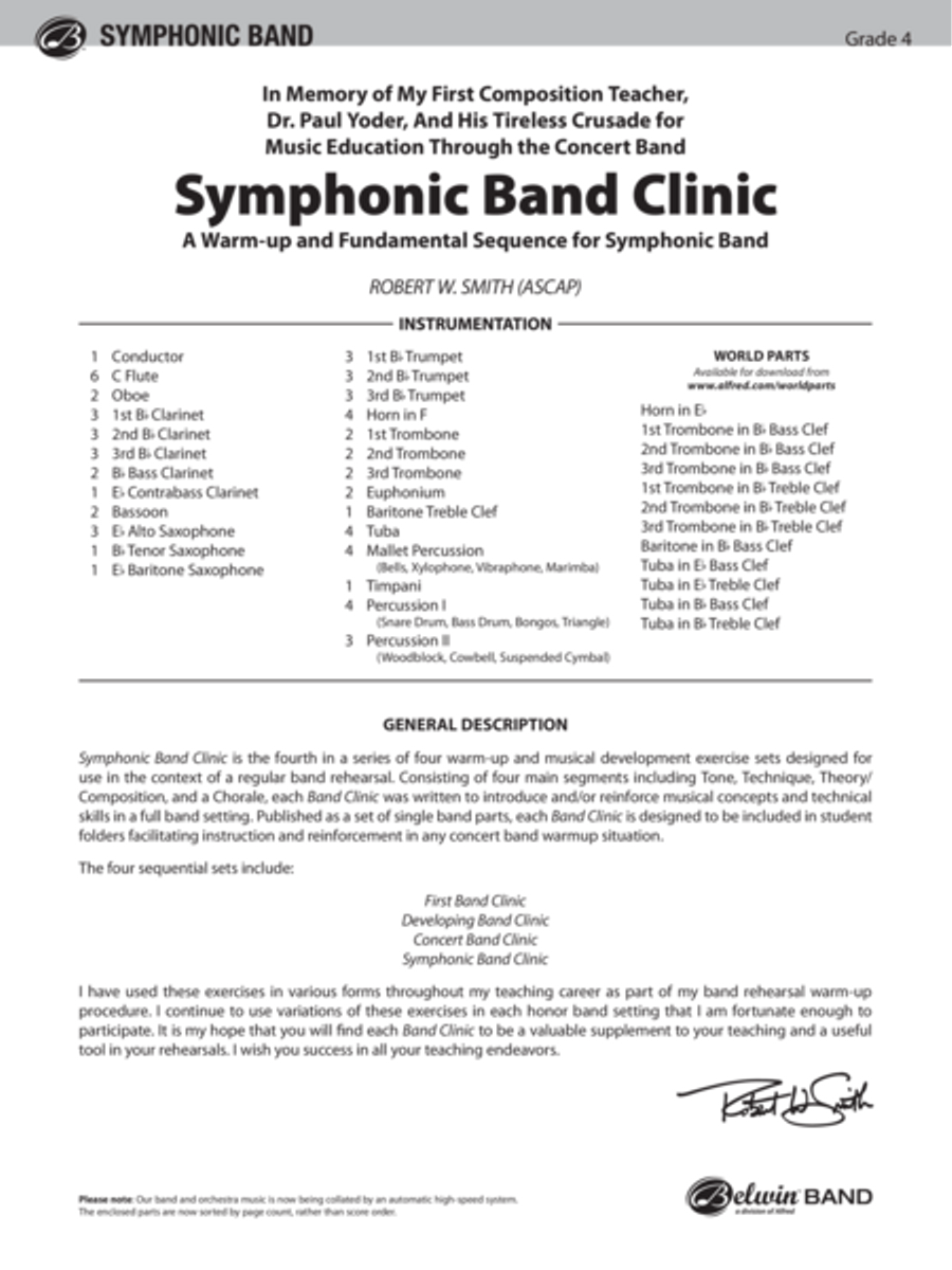 Symphonic Band Clinic Concert Band scores gallery preview page 2