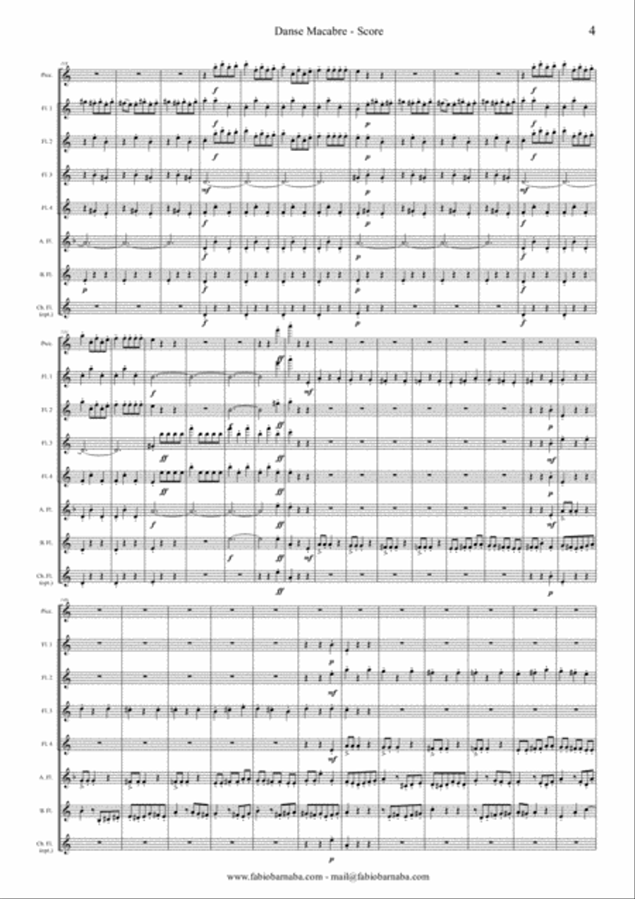 Dance Macabre - complete for Flute Choir Flute Choir scores gallery preview page 5