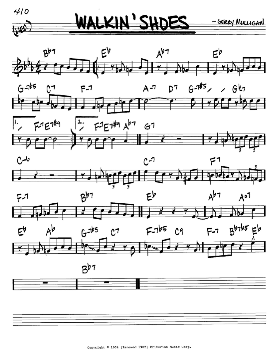 Walkin' Shoes C Instrument scores gallery preview page 1