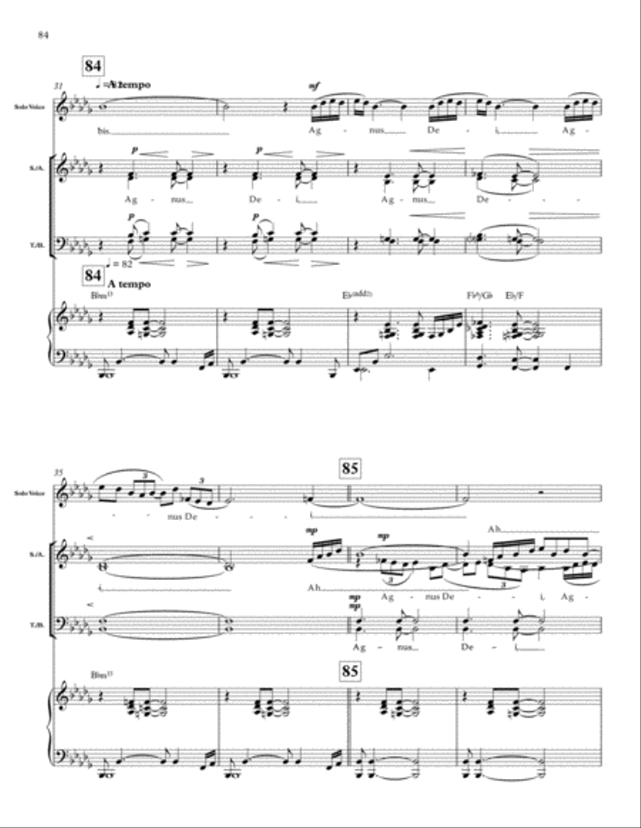 Mass in Blue 4-Part scores gallery preview page 29