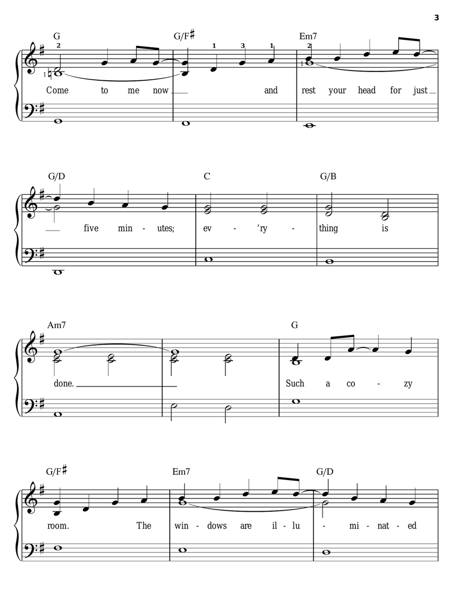 Our House Easy Piano scores gallery preview page 3