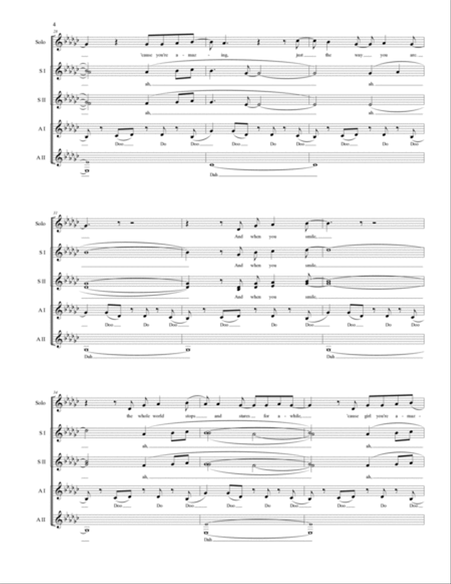 Just The Way You Are SSA scores gallery preview page 5