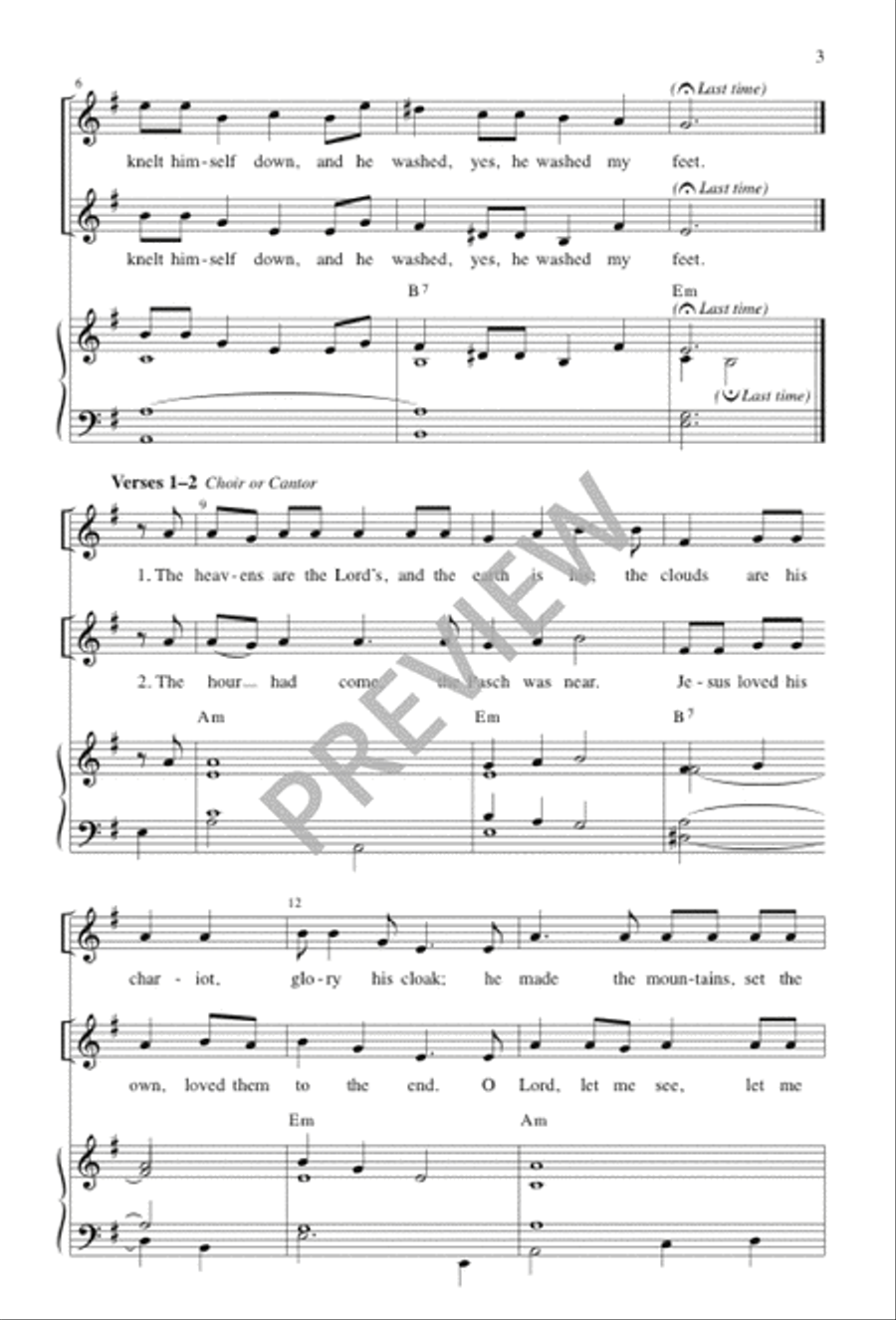 Jesus Took a Towel Jesus Took a Towel Unison Choir scores gallery preview page 4