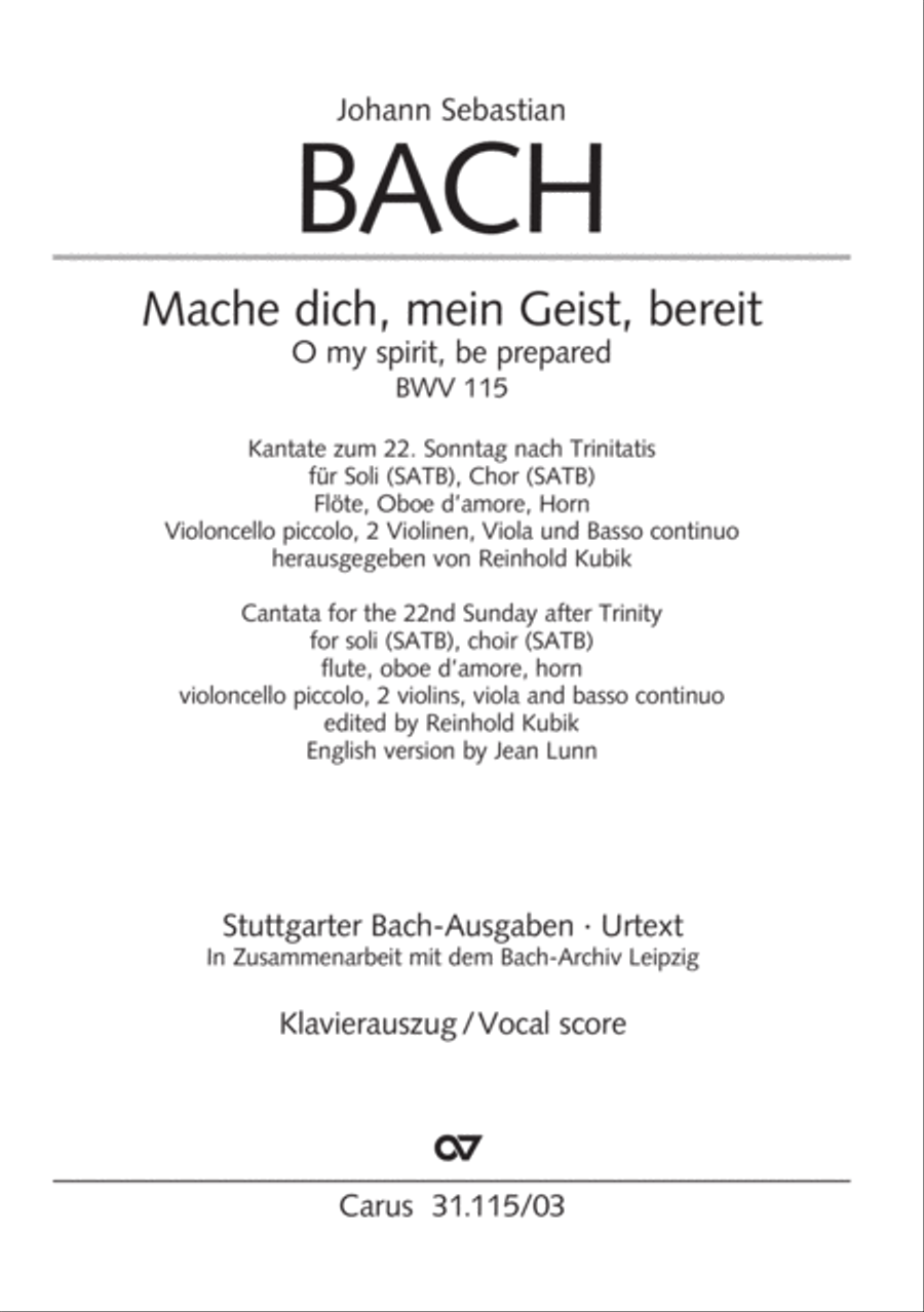 O my spirit, be prepared (Mache dich, mein Geist, bereit) 4-Part scores gallery preview page 2