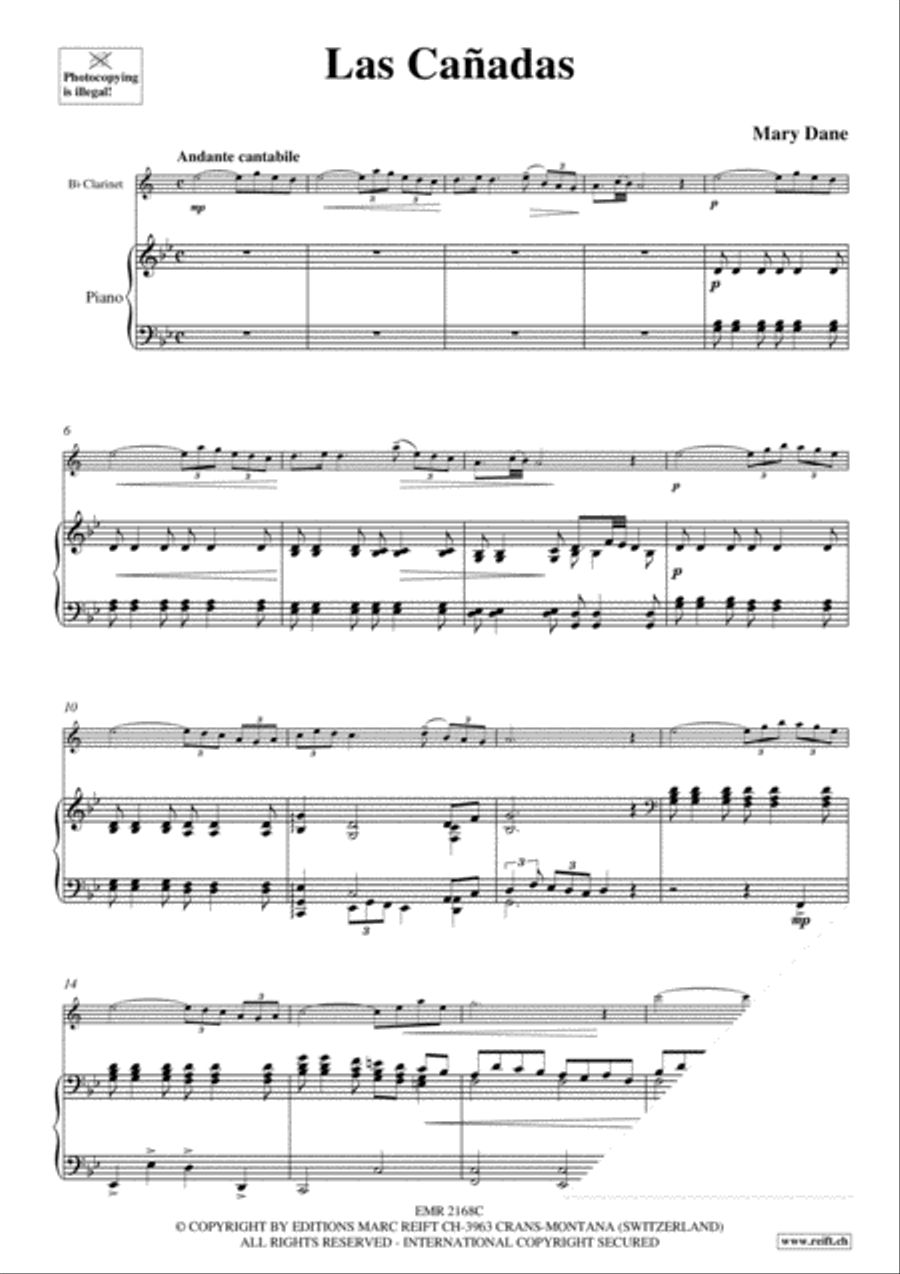 Las Canadas Clarinet Solo scores gallery preview page 3