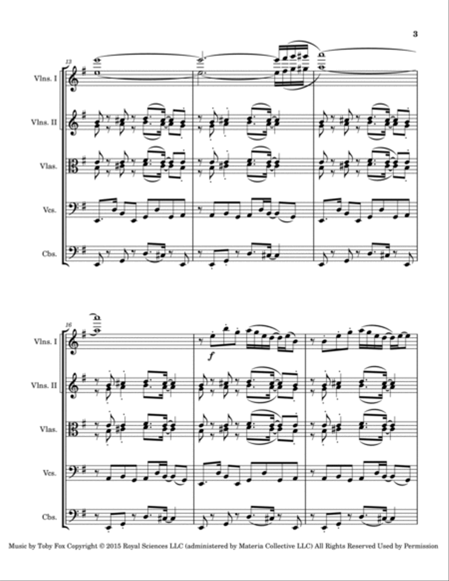 Death By Glamour String Orchestra scores gallery preview page 3