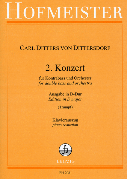 2. Konzert D-Dur fur Kontrabass und Orchester/ KlA