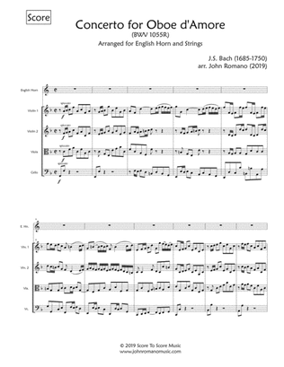 Bach - Concerto BWV 1055 (English Horn, Strings)
