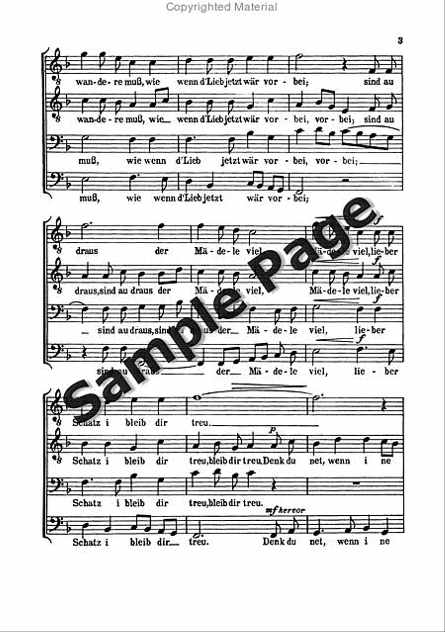 Rein `muss I Denn' Male.vce.chor TTBB scores gallery preview page 4