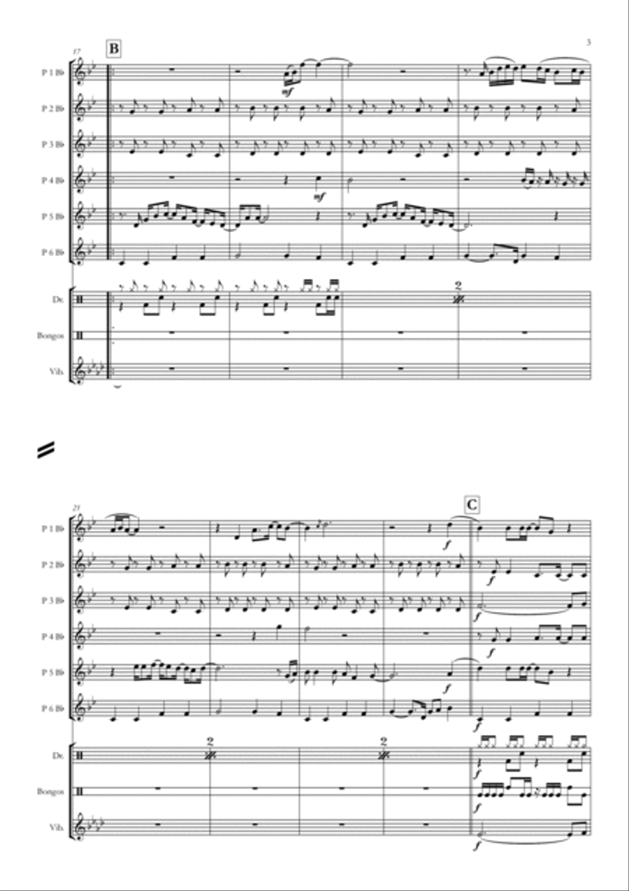 Englishman In New York Concert Band scores gallery preview page 3