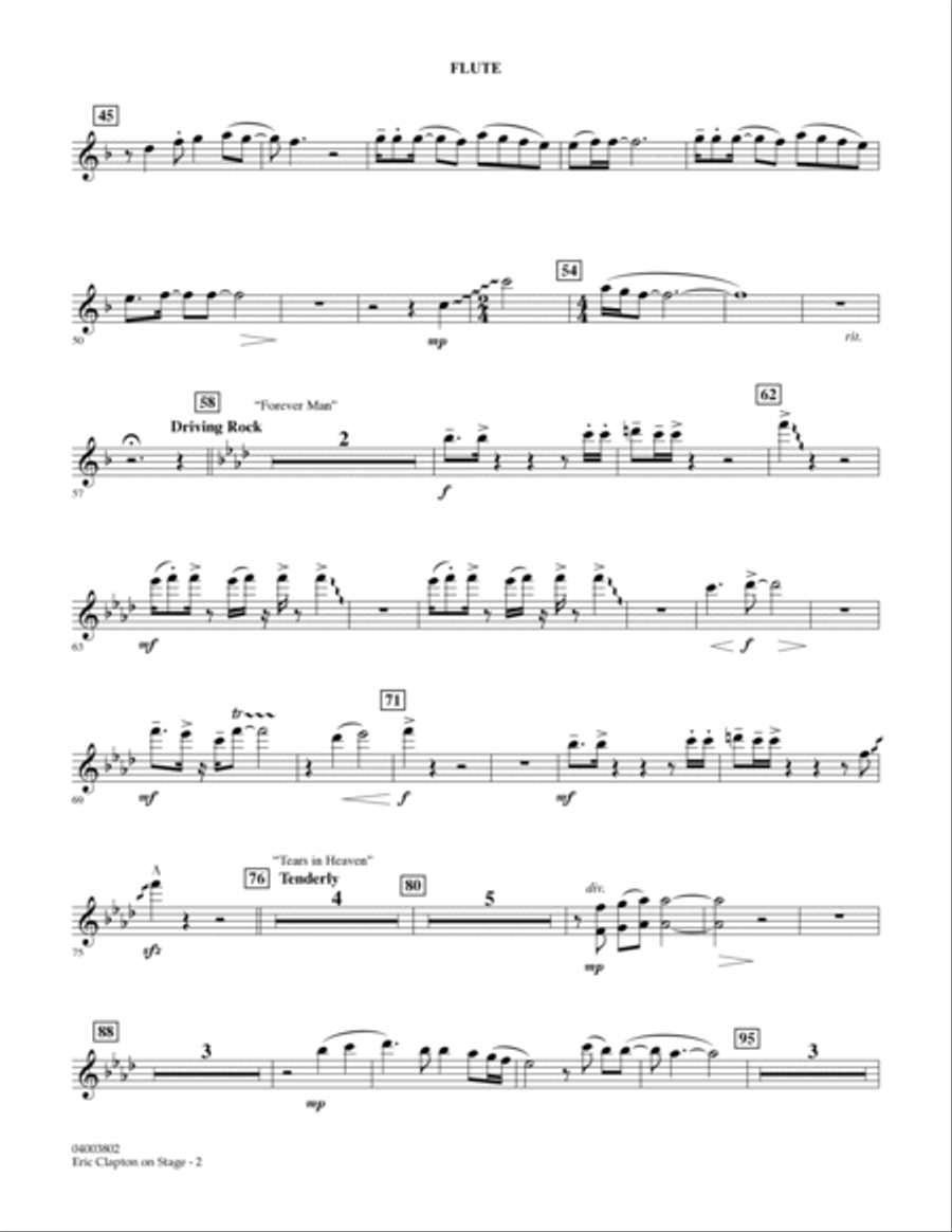 Eric Clapton on Stage - Flute Concert Band scores gallery preview page 2