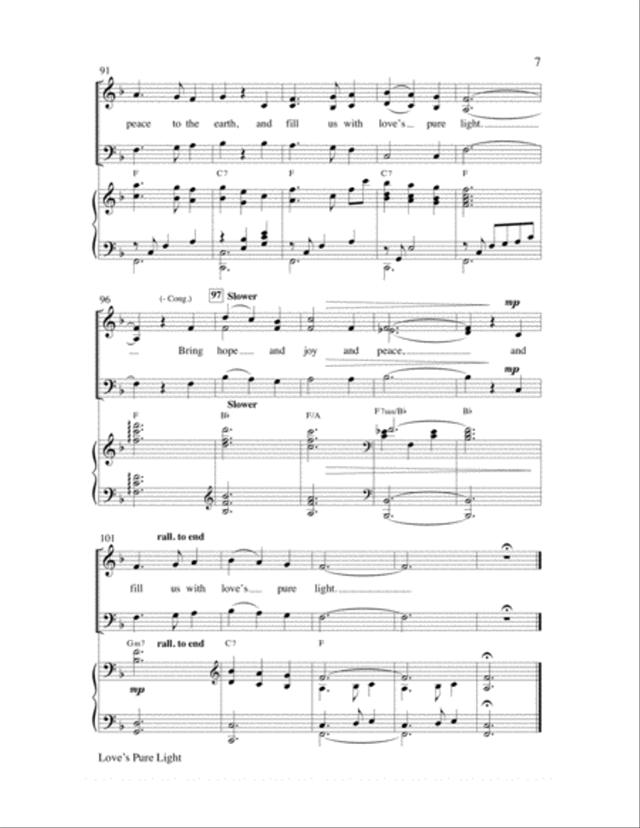 Love's Pure Light 3-Part scores gallery preview page 17