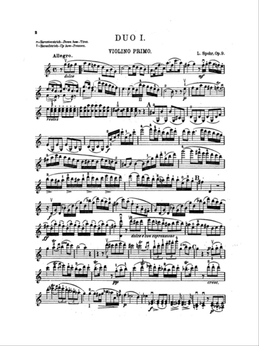 Spohr: Two Duets, Op. 9 String Duet scores gallery preview page 1