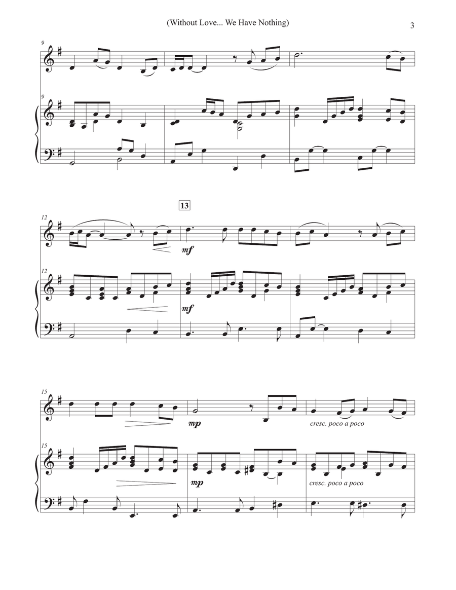 Without Love, We Have Nothing Violin Solo scores gallery preview page 3