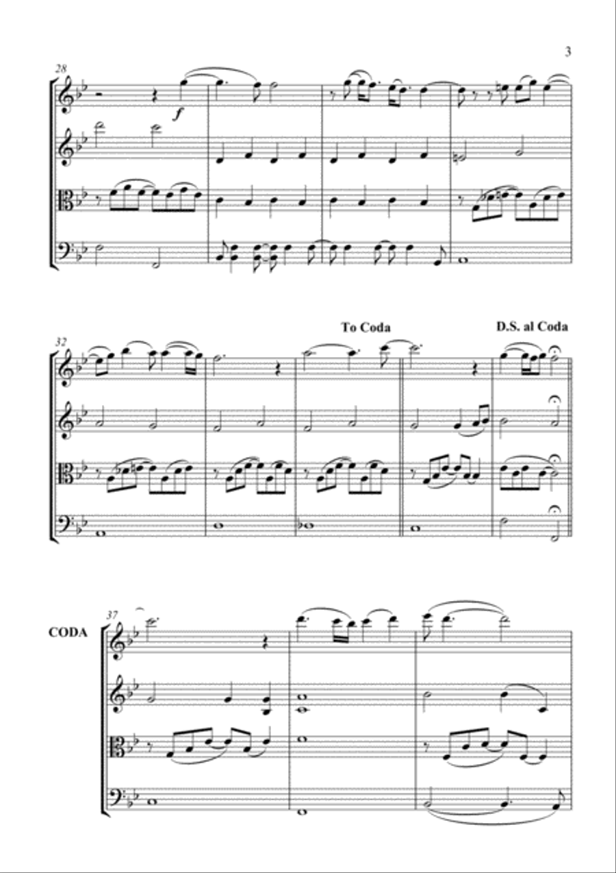 Over The Rainbow (from The Wizard Of Oz) String Quartet scores gallery preview page 3