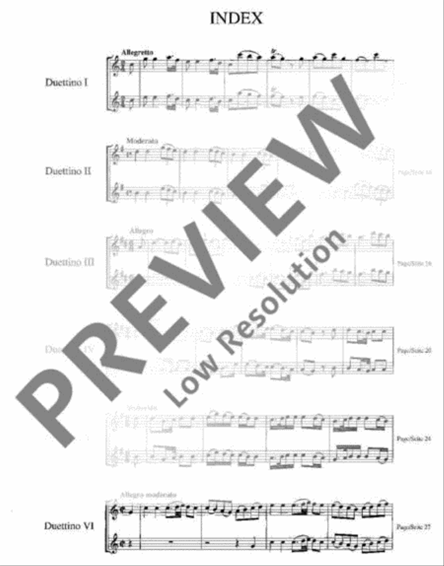 Twelve Duettinos Flute scores gallery preview page 9
