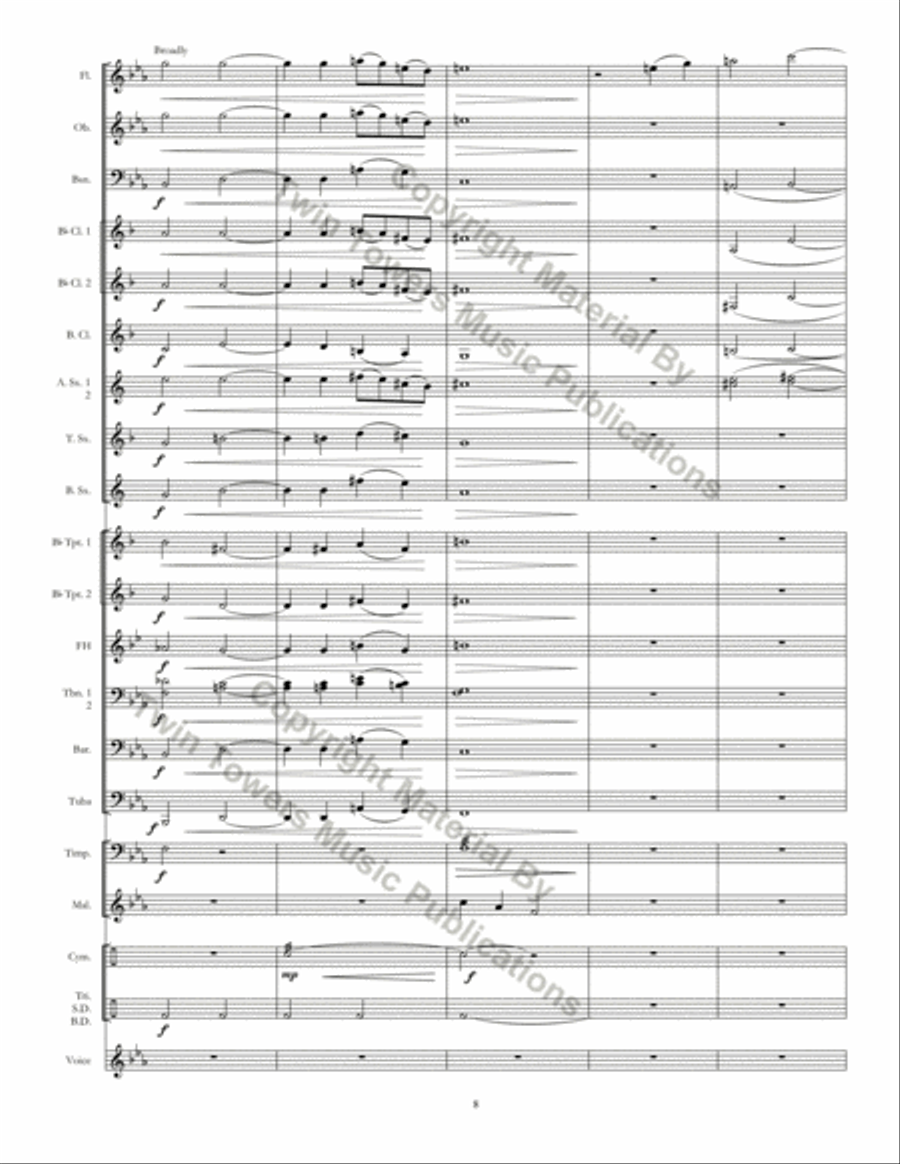 Chorale Prelude: I Want Jesus To Walk With Me Concert Band scores gallery preview page 9