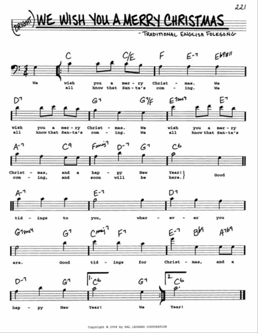 The Real Christmas Book – 2nd Edition Bass Clef Instrument scores gallery preview page 7