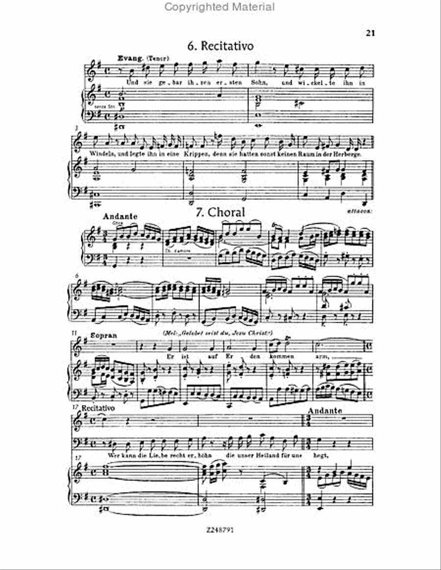 Christmas Oratorio, BWV 248 Choir scores gallery preview page 20