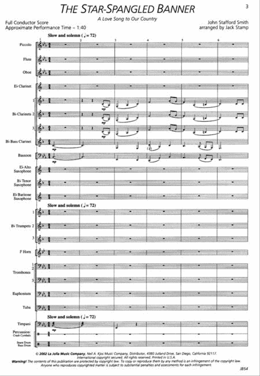 The Star-Spangled Banner Concert Band scores gallery preview page 2