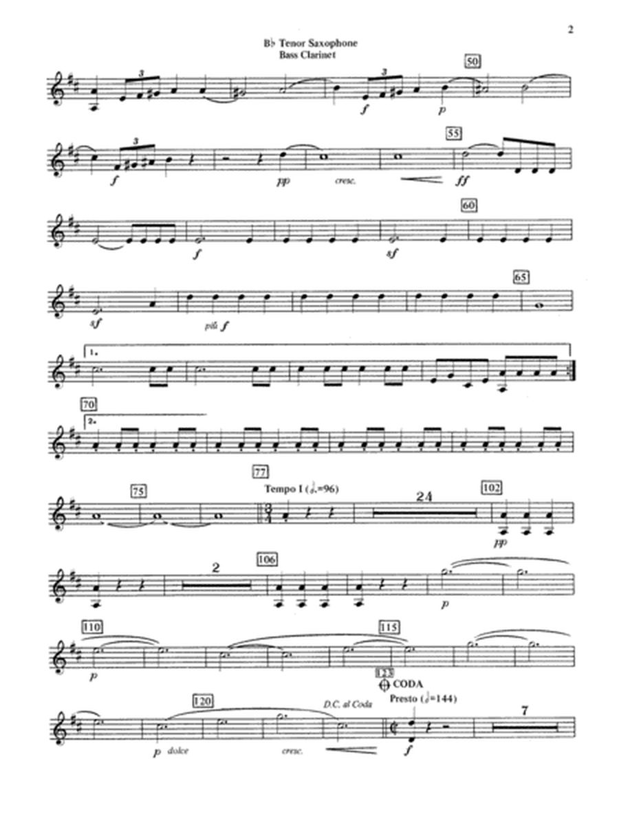 Beethoven's 5th Symphony, Finale: B-flat Tenor Saxophone