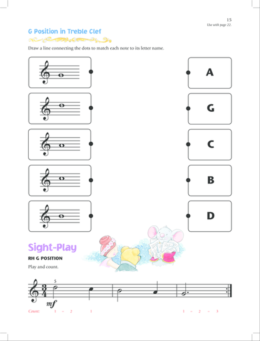 Music for Little Mozarts Notespeller & Sight-Play Book, Book 4 Piano Method scores gallery preview page 18