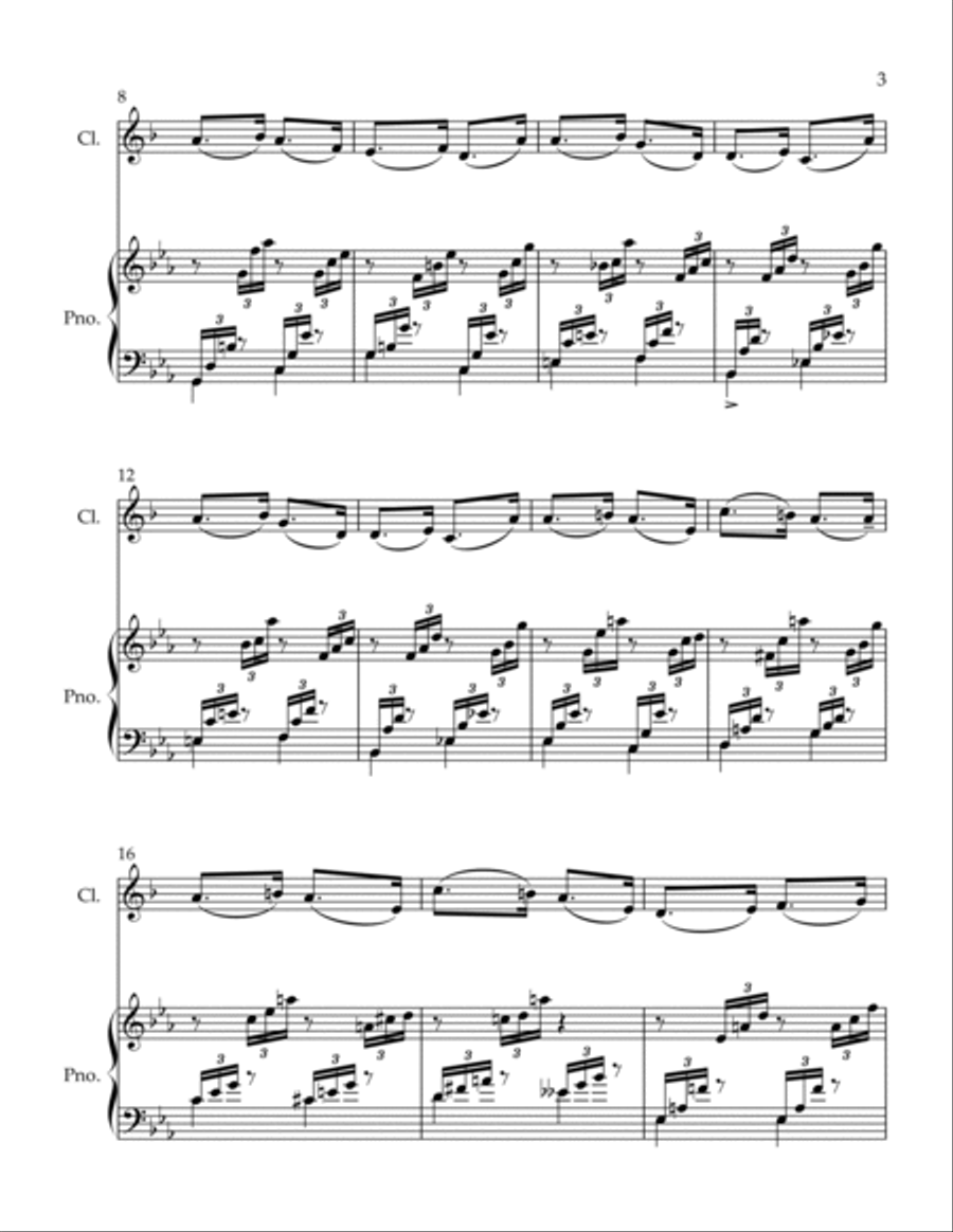 Chanson Clarinet Solo scores gallery preview page 3