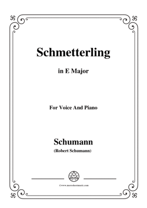 Book cover for Schumann-Schmetterling,in E Major,Op.79,No.2,for Voice and Piano