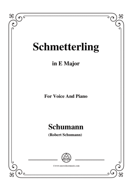 Schumann-Schmetterling,in E Major,Op.79,No.2,for Voice and Piano image number null