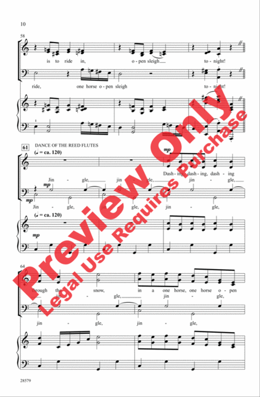 Nutcracker Jingles 4-Part scores gallery preview page 9
