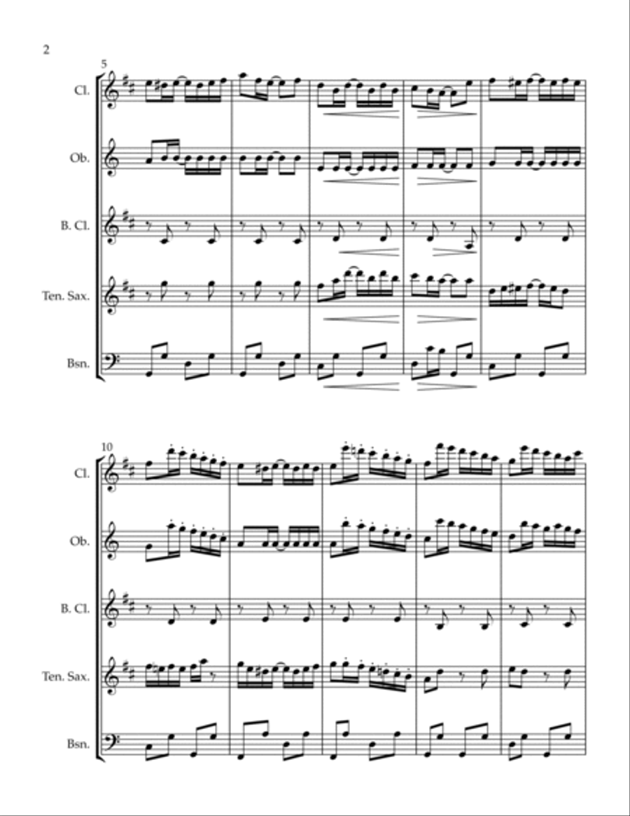 Lemons and Limes: A Sour Rag Woodwind Quintet scores gallery preview page 2
