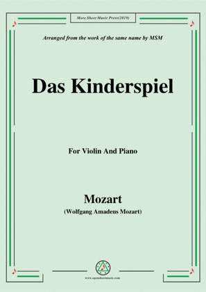 Mozart-Das kinderspiel,for Violin and Piano