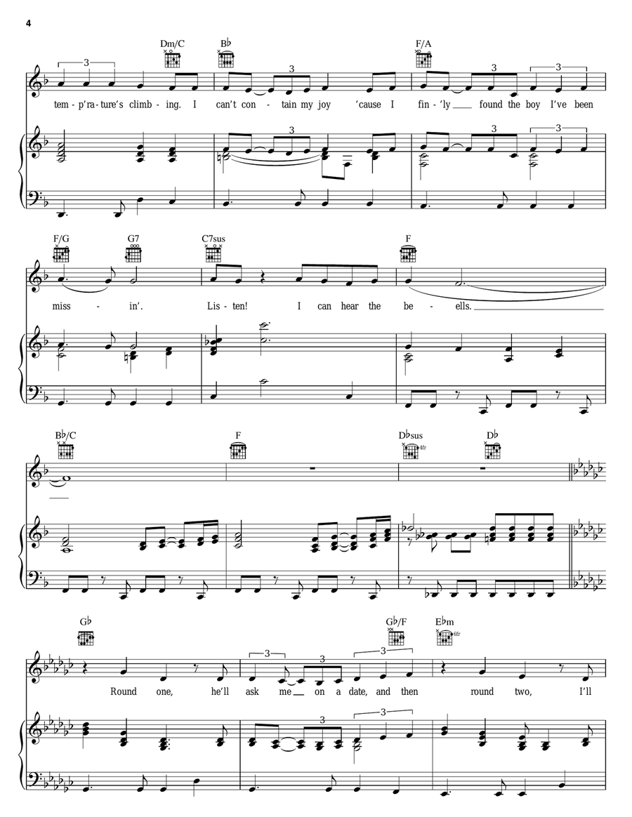 I Can Hear The Bells Piano, Vocal, Guitar scores gallery preview page 4
