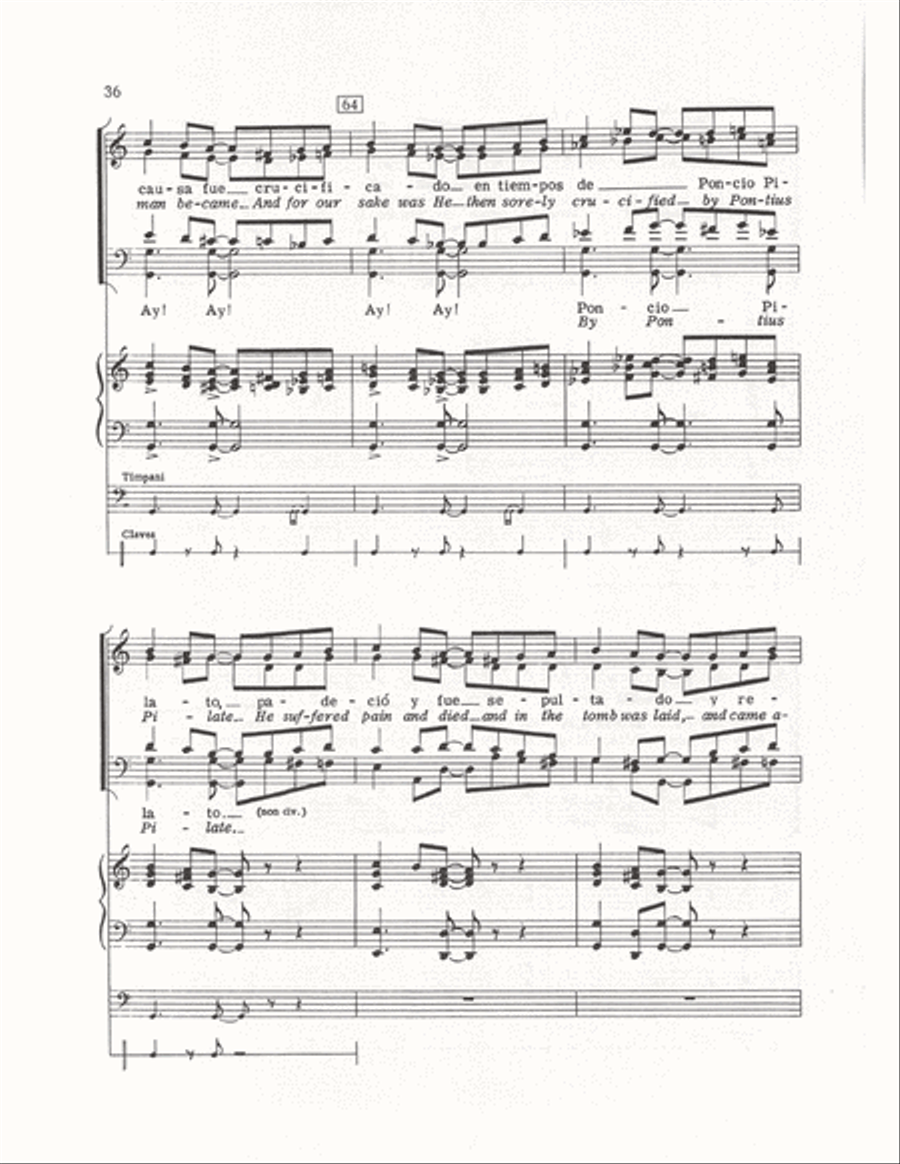 The Cuban Mass (Vocal Score) 4-Part scores gallery preview page 33