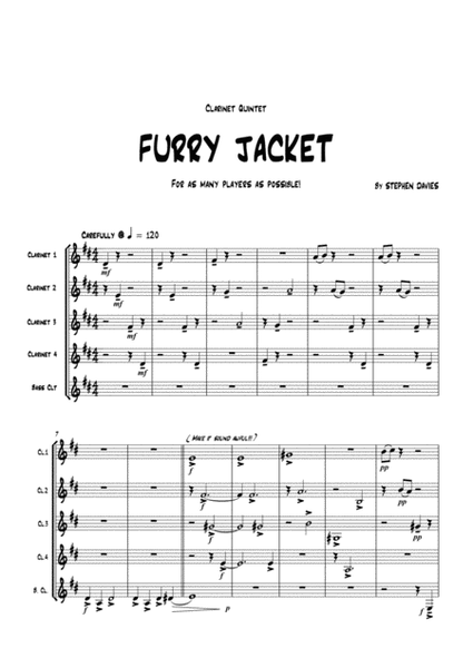 'Furry Jacket' by Stephen Davies for Clarinet Quintet image number null