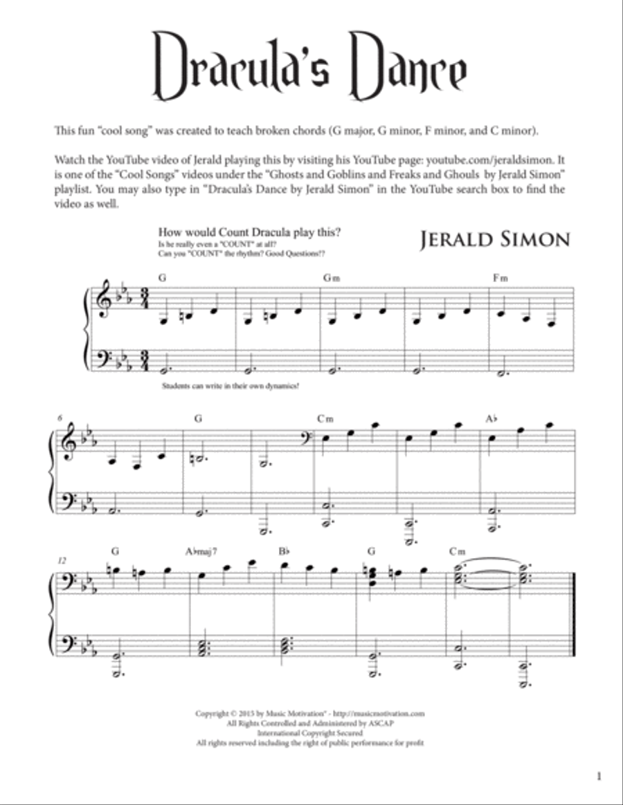 Dracula's Dance Dracula's Dance Piano Method scores gallery preview page 2