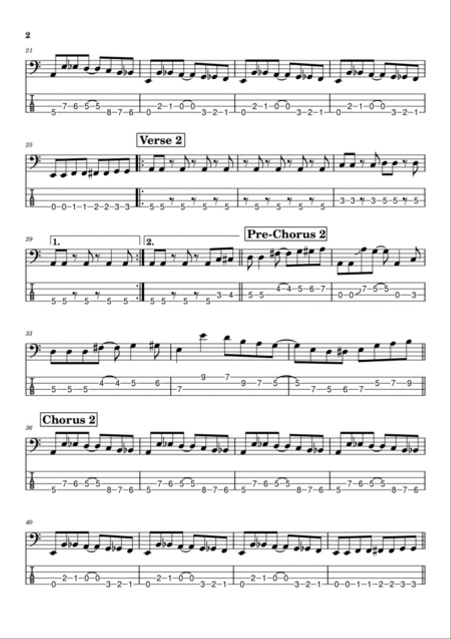 Space Truckin' Space Truckin' Guitar Tablature scores gallery preview page 2