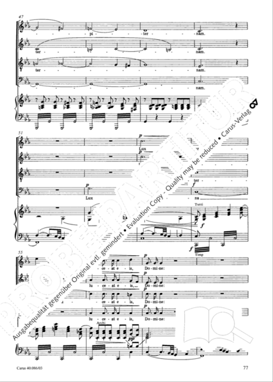 Requiem in C minor 4-Part scores gallery preview page 78