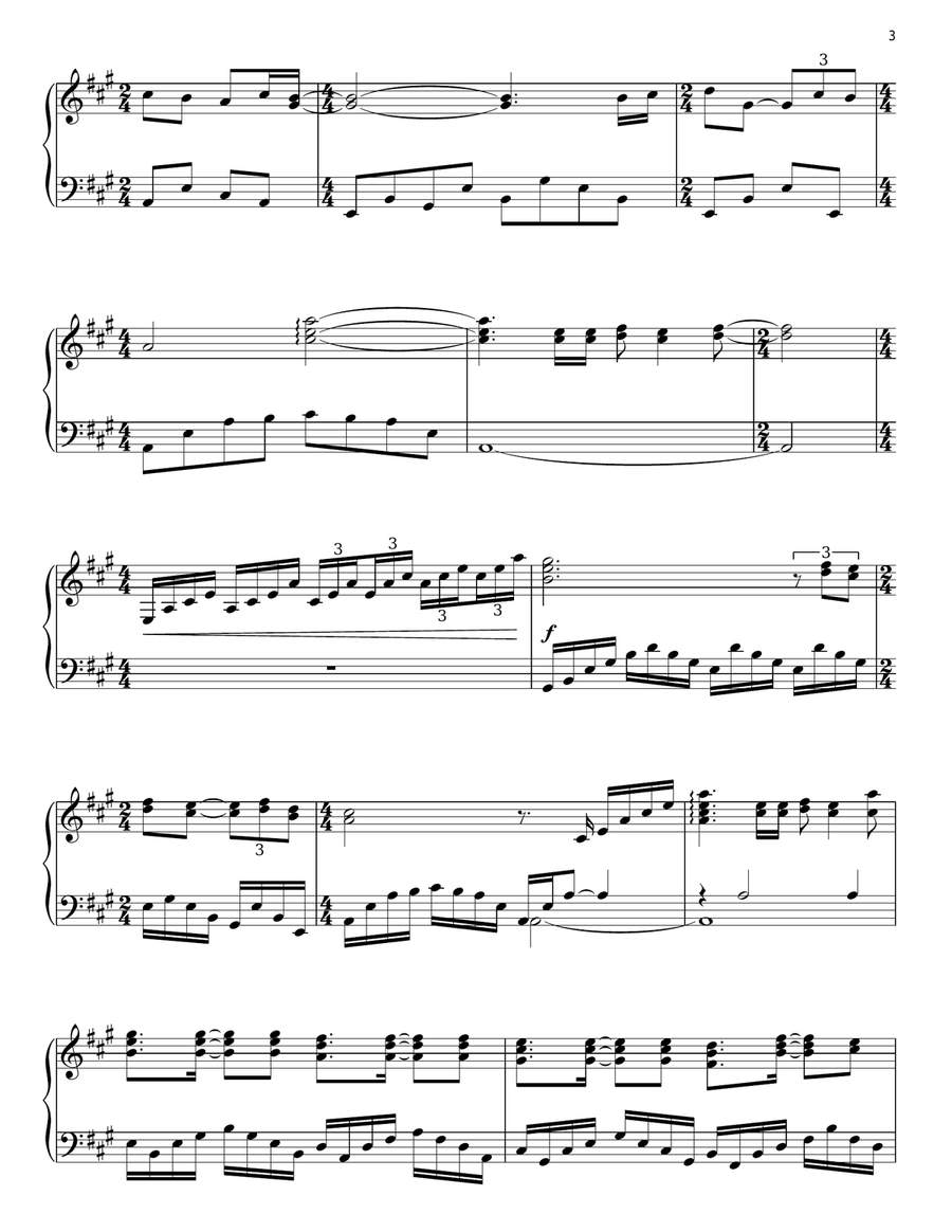 Volver, Volver Volver, Volver Piano Solo scores gallery preview page 3