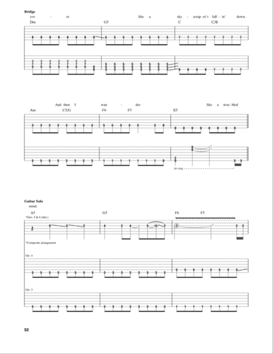 Troubled Times Electric Guitar scores gallery preview page 3