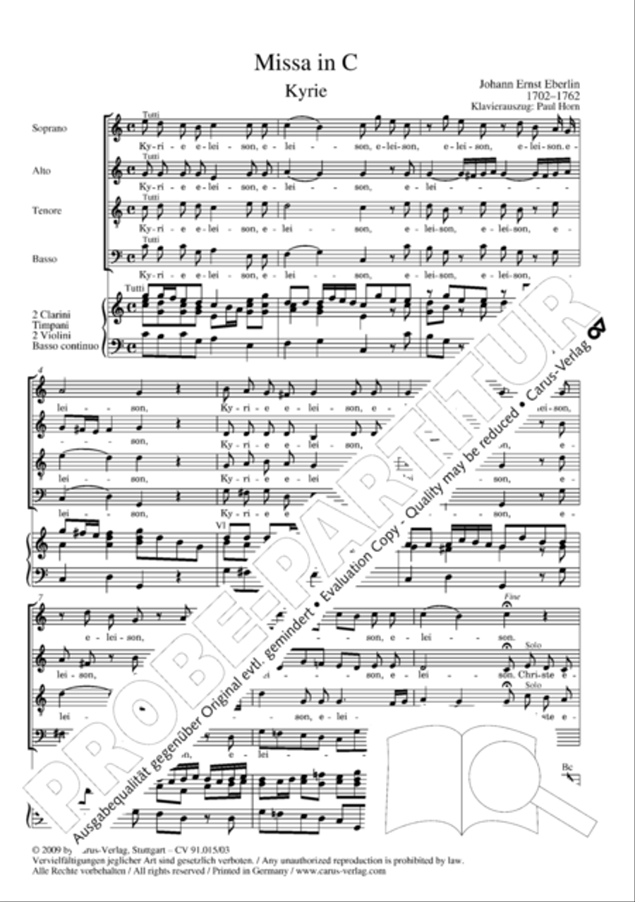 Mass in C (Missa in C) 4-Part scores gallery preview page 4