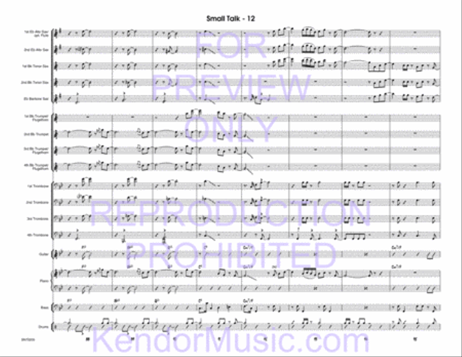 Small Talk Jazz Ensemble scores gallery preview page 13