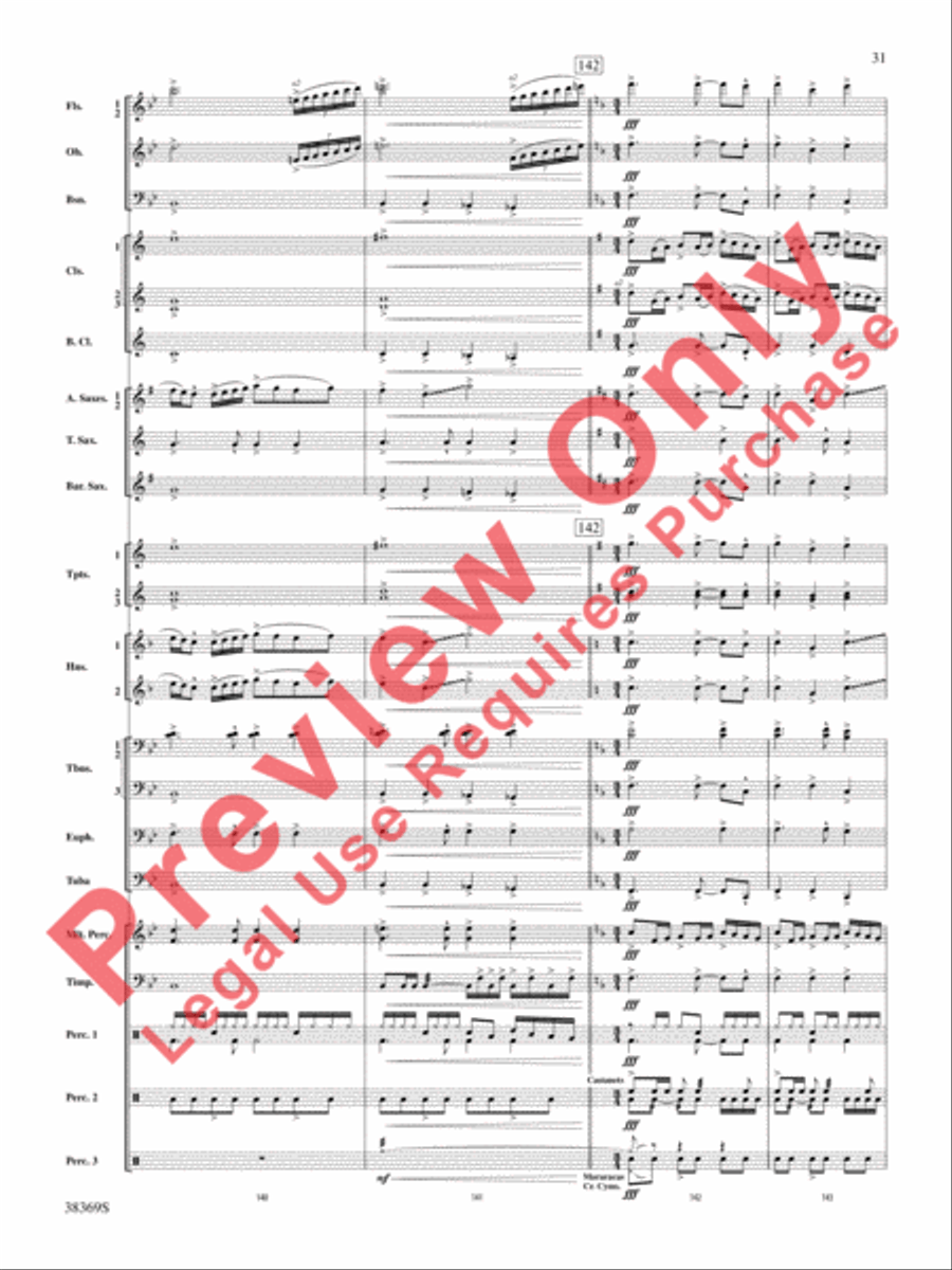 Man of La Mancha Concert Band scores gallery preview page 32