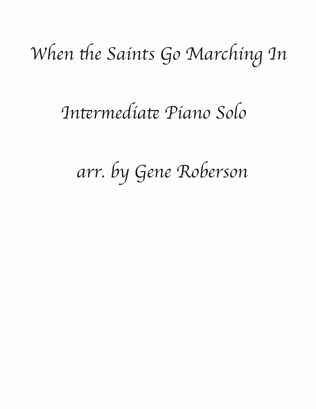 Book cover for When the Saints Go Marching In Piano Intermediate solo