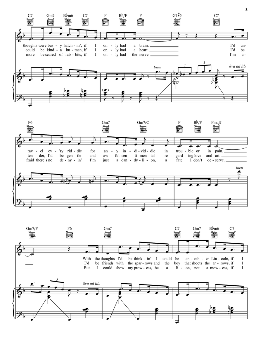 If I Only Had A Brain Guitar scores gallery preview page 3