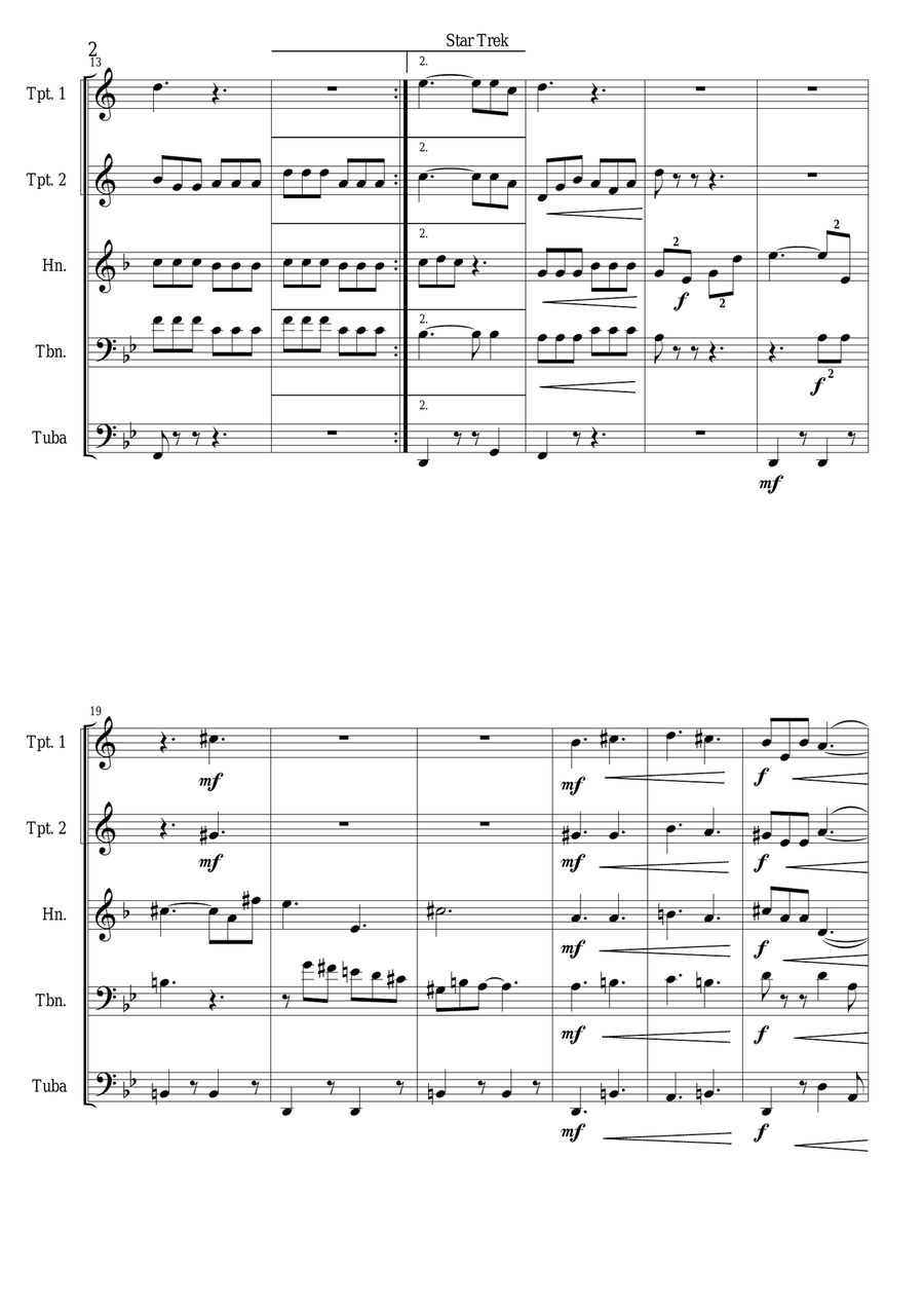 Star Trek(r) The Motion Picture Brass Ensemble scores gallery preview page 4